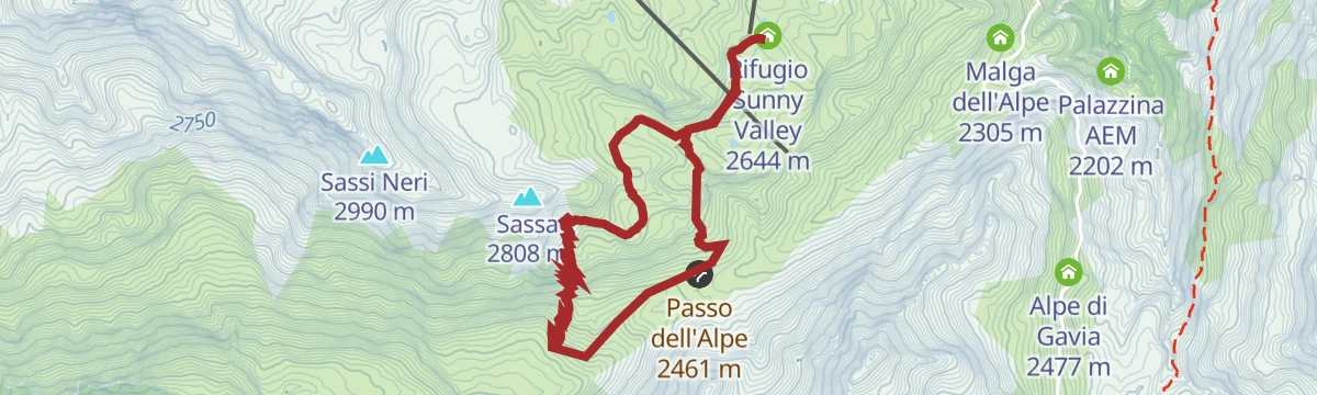 Route map: Sunny Valley - Great War